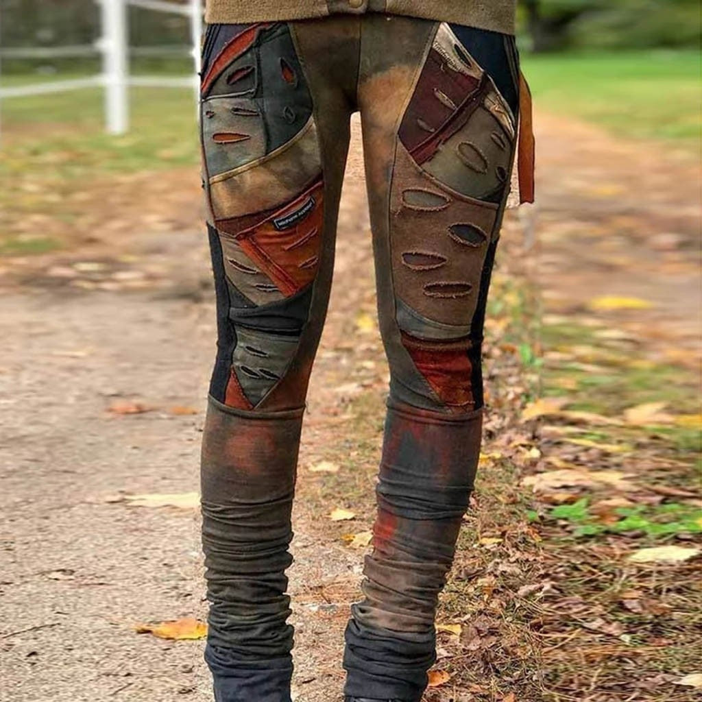 Hochtaillierte Tie-Dye Retro-Leggings