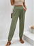 Hochtaillierte Damenhose mit Taschen Elastische Stoffhose für Alltag und Freizeit 2