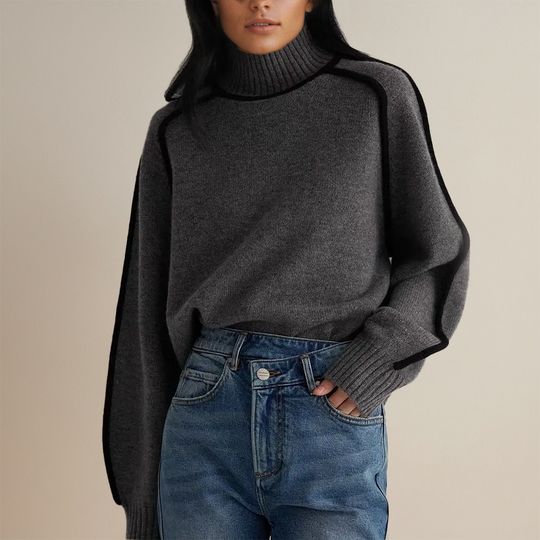 Hochwertiger Kaschmir Pullover Damen Turtleneck Eleganter Stil Warmer Pullover 5