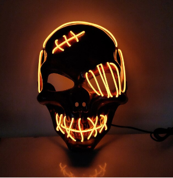 Horror-Maske für Halloween mit Leuchteffekt 4