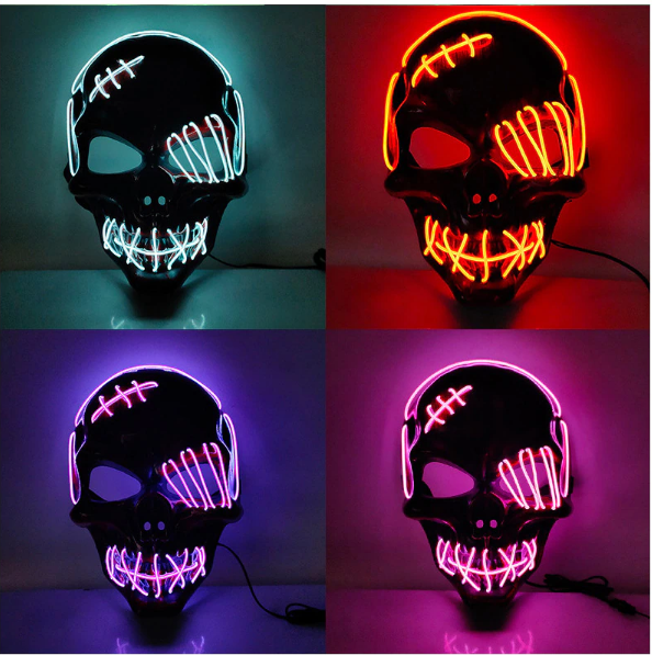 Horror-Maske für Halloween mit Leuchteffekt 8