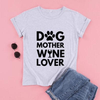 Hund Mutter Weinliebhaber Tee