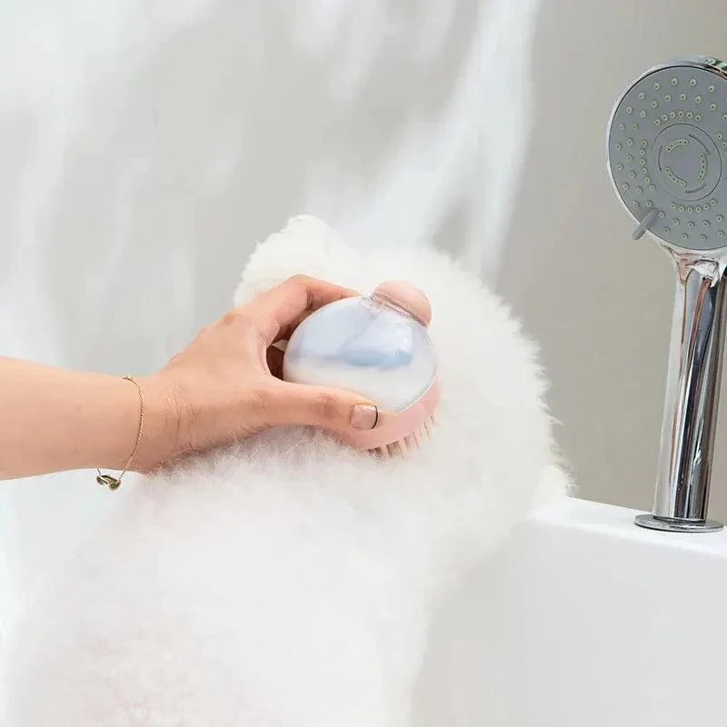 Hunde Bürste Mit Shampoo-Spender Für Sanfte Fellpflege 2