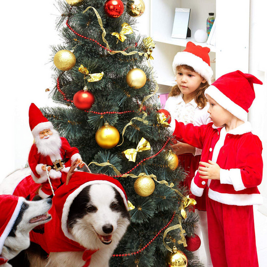 Hunde Weihnachtskostüm Weihnachtsmann Festliches Outfit für Hunde 2