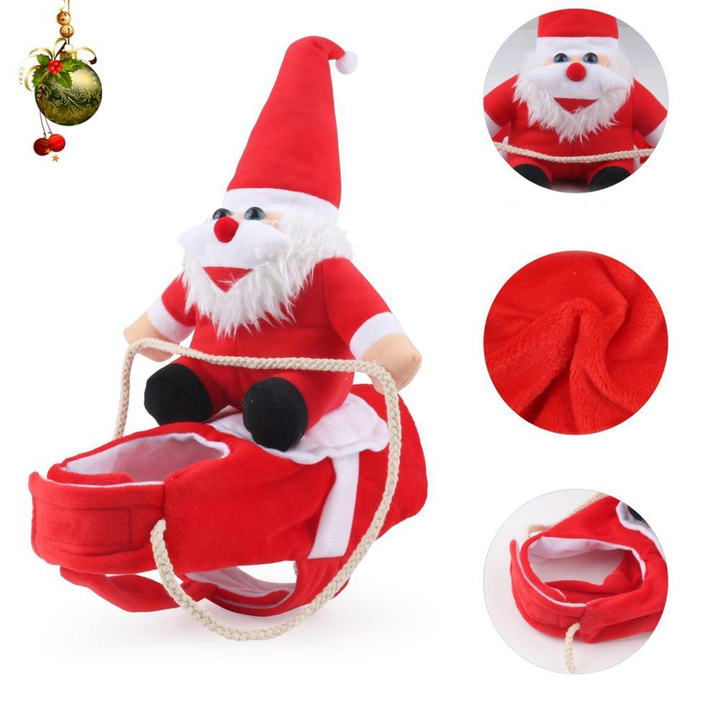 Hunde Weihnachtskostüm Weihnachtsmann Festliches Outfit für Hunde 4