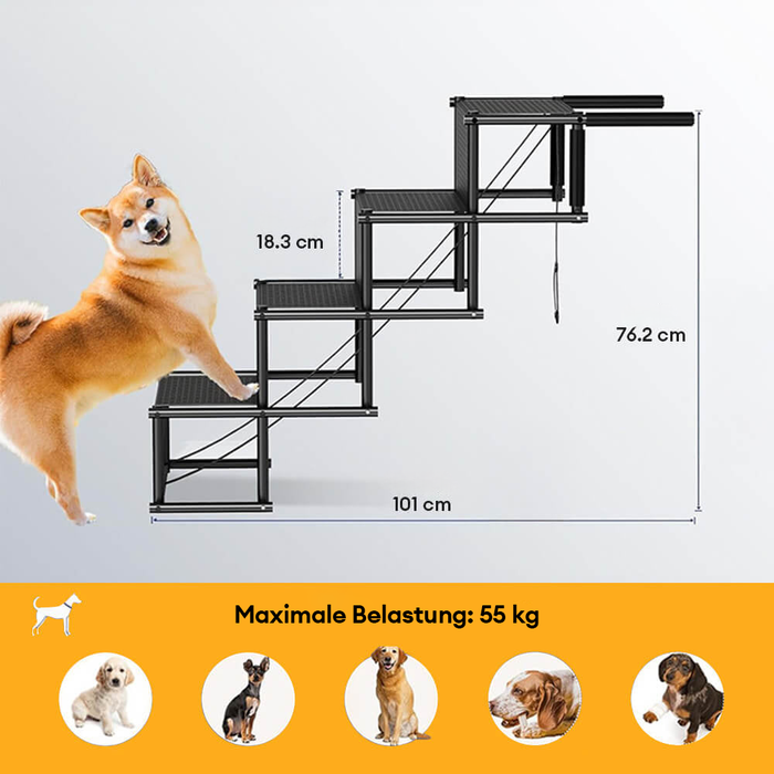 Hundeautotreppe Klappbar für sicheres Ein- und Aussteigen 8