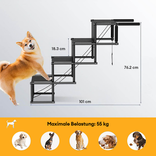 Hundeautotreppe Klappbar für sicheres Ein- und Aussteigen 8