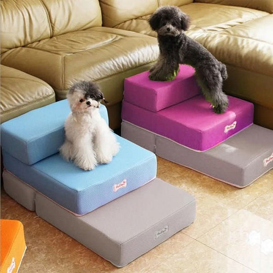 Hundetreppe für Kleine Hunde und Katzen, Rutschfeste Haustiertreppe für Sofa und Bett 3