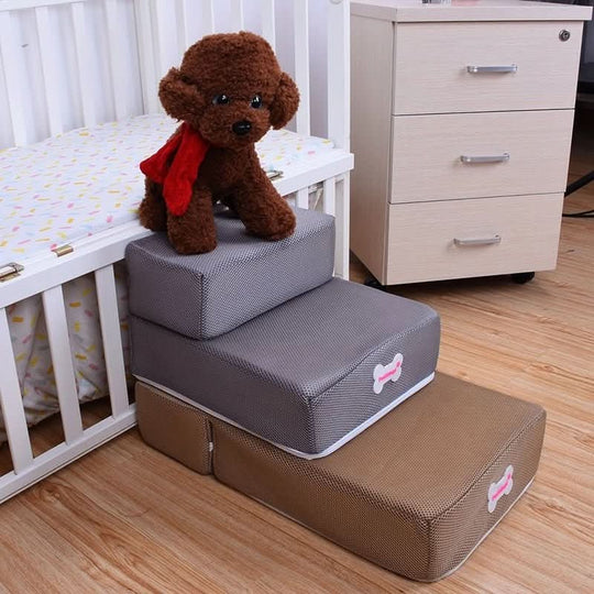 Hundetreppe für Kleine Hunde und Katzen, Rutschfeste Haustiertreppe für Sofa und Bett 4