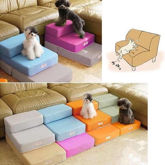 Hundetreppe für Kleine Hunde und Katzen, Rutschfeste Haustiertreppe für Sofa und Bett 6