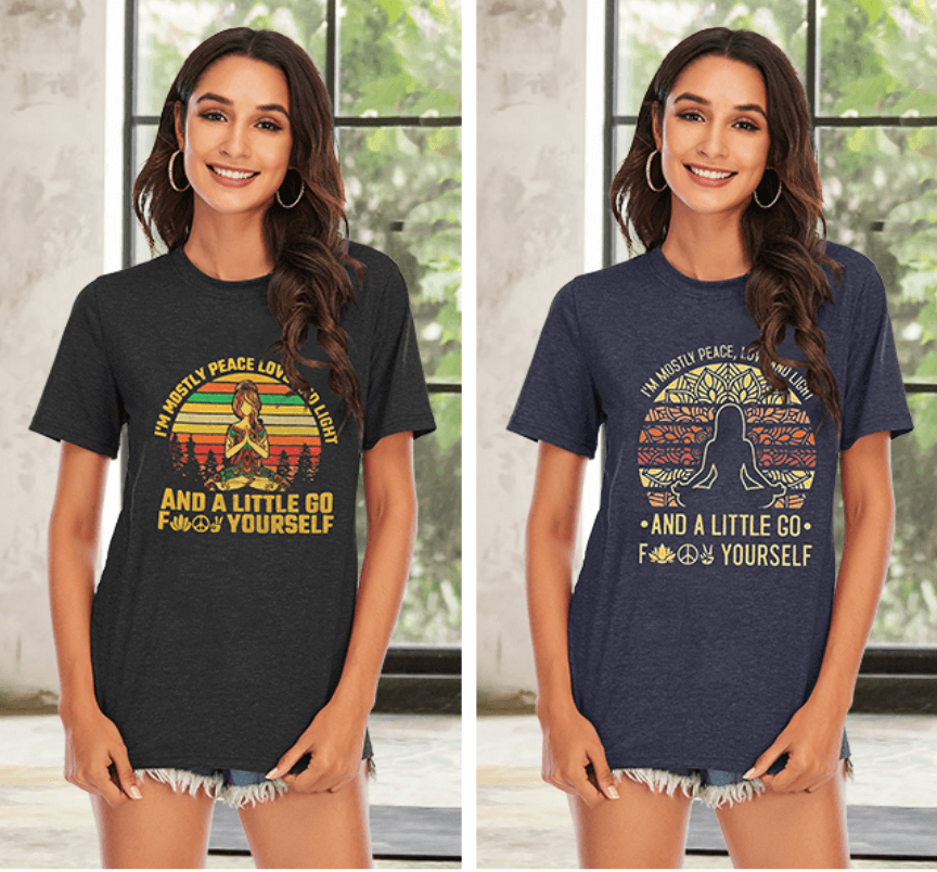 I'M Mostly Peace Love And Light And A Little Go Yoga T-Shirt