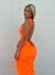 Variant image for Damen Maxikleid Schwarz Rückenfrei Elegantes Stretchstoff Langes Kleid-1