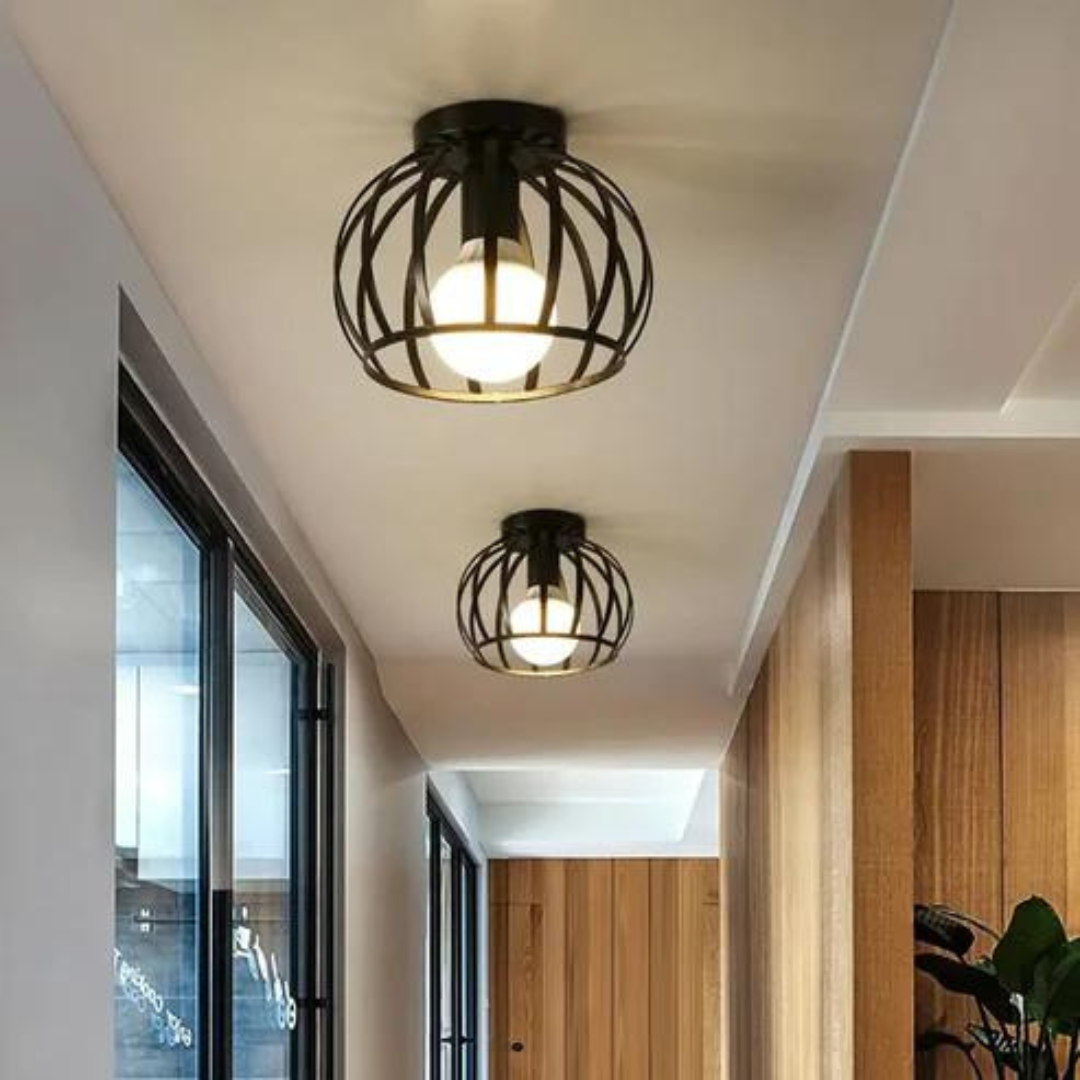 Industrielle Deckenleuchte Offenes Design für Wohnzimmer – LED Deckenlampe mit Exzellenter Lichtverteilung 0