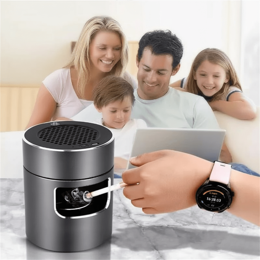 Intelligenter Aschenbecher Mit USB Luftreinigungssystem Für Draußen 1