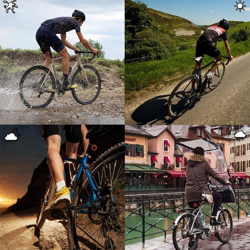 Intelligentes Fahrrad Rücklicht mit Bremslichtfunktion und LED, USB-wiederaufladbar, IPX-6 wasserdicht, für optimale Sichtbarkeit 6