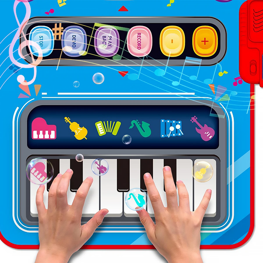 Interaktive Spielmatte Baby mit Musikinstrumenten und Rutschfester Unterseite 3