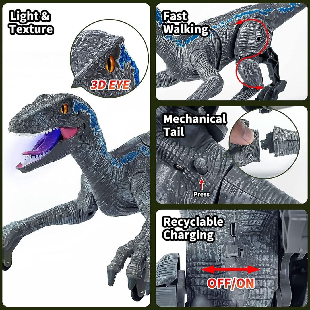 Interaktiver Dinosaurier Spielzeug T-Rex mit Licht und Sound - Ferngesteuerter Dino Spielzeug für Kinder 5