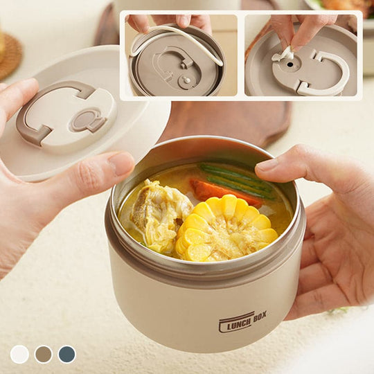 Isolierte Lunchbox für Warme Mahlzeiten Unterwegs mit Tragetasche 7