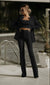 Variant image for Damen Anzug Set Blazer Oberteil Hose mit Spitze Elegantes 3-teiliges Set-25