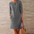 Damen Midi Kleid Sommer Atmungsaktives Material Knielang Elegant-1
