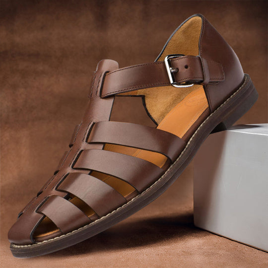 Variant image for Herren Sandalen Leder Komfortabel Stilvoll für Alltag und Freizeit-26