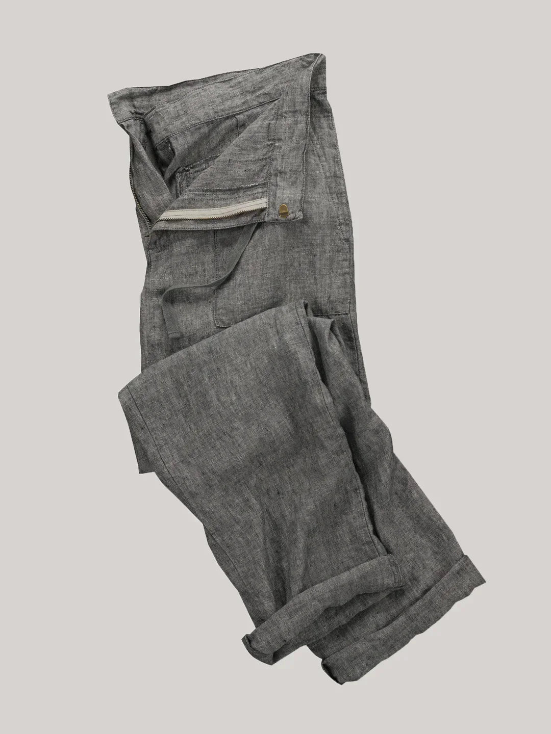 Variant image for Herren Leinenhose Bequem Zeitlos Atmungsaktiv Regular Fit-9