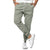 Variant image for Herren Hose Modernes Design Baumwolle Grün Beige-7
