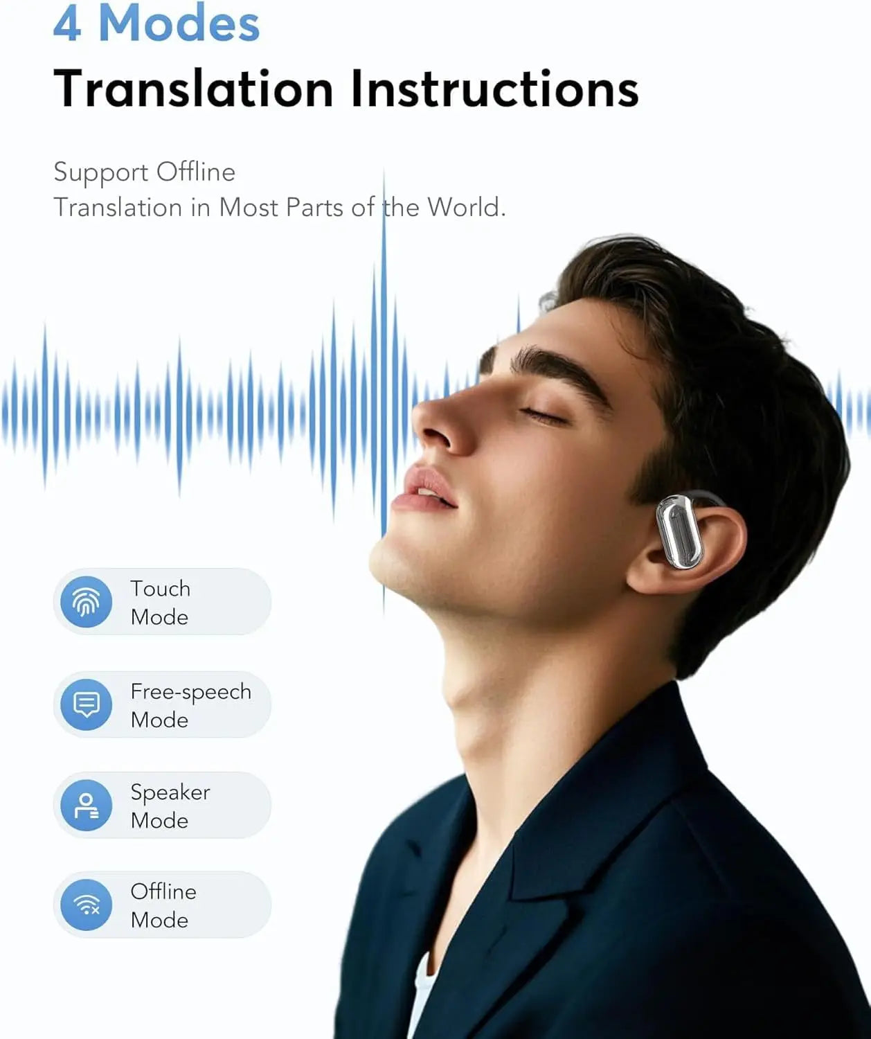 Kabellose Bluetooth Kopfhörer für Echtzeit Sprachübersetzung 1