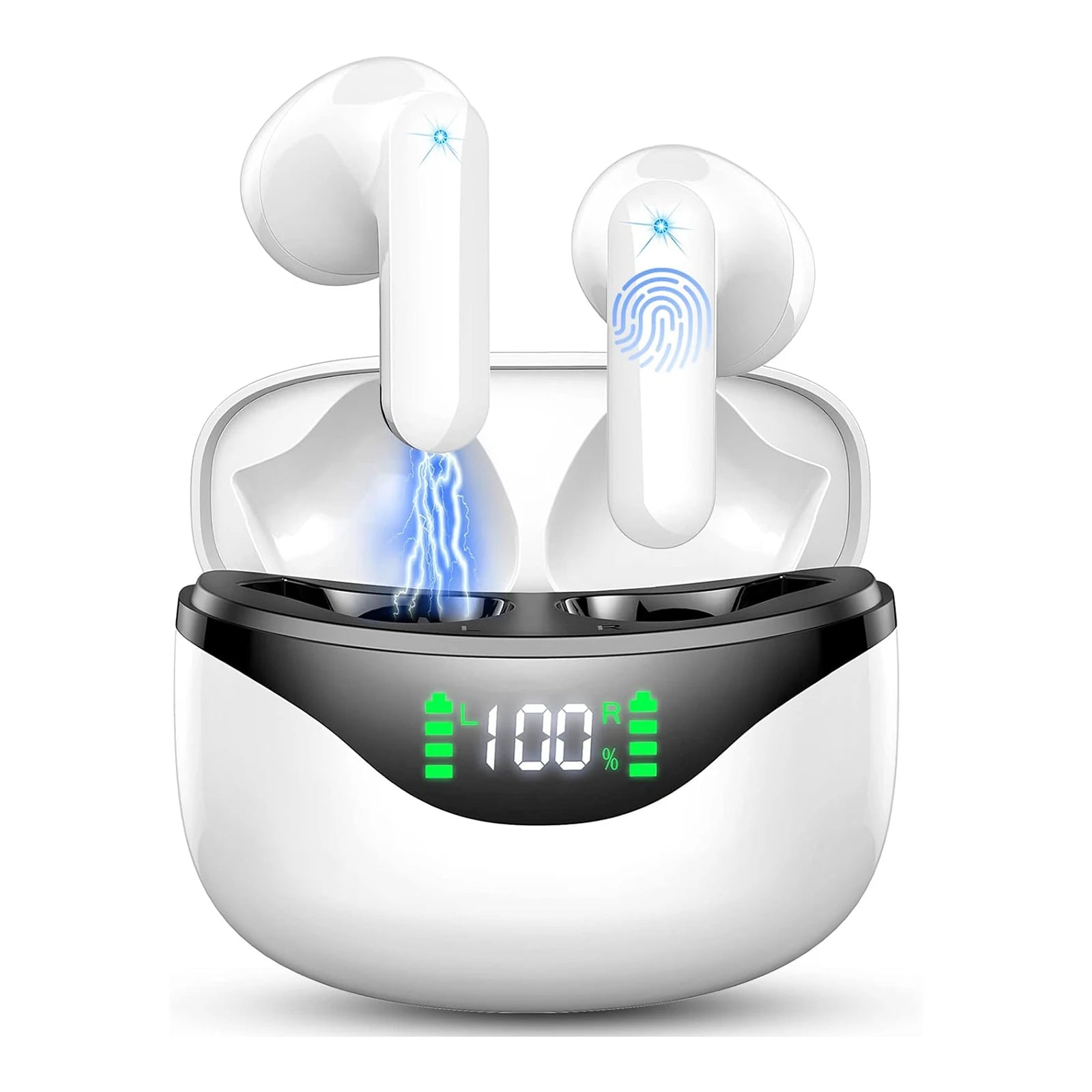 Kabellose Bluetooth Kopfhörer mit Noise Cancelling und LED-Display für Herren und Damen 6
