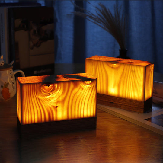 Kabellose LED Tischleuchte mit Touch-Steuerung und Holzdesign für Nachttisch oder Wohnzimmer 14