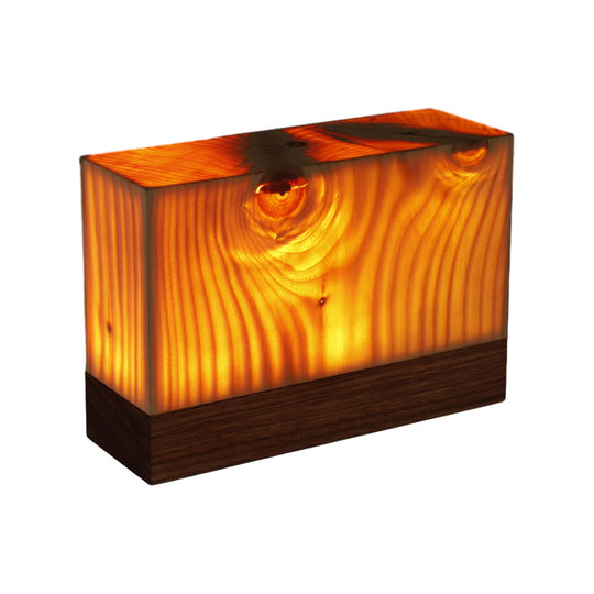 Kabellose LED Tischleuchte mit Touch-Steuerung und Holzdesign für Nachttisch oder Wohnzimmer 4