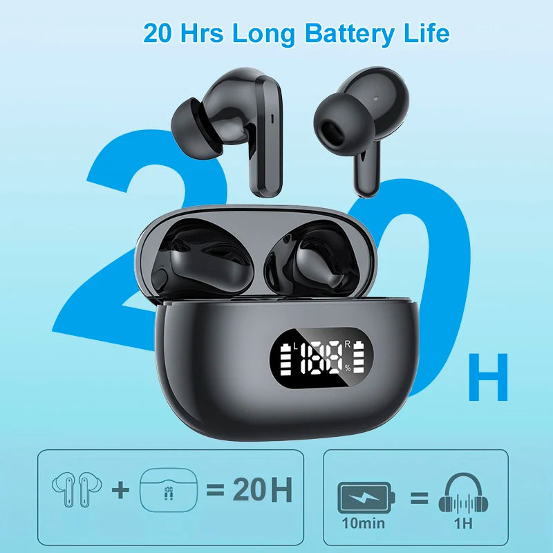 Kabellose Ohrhörer Bluetooth 5.3 mit 6 Mikrofonen – Beste In Ear Kopfhörer für Herren und Damen 2