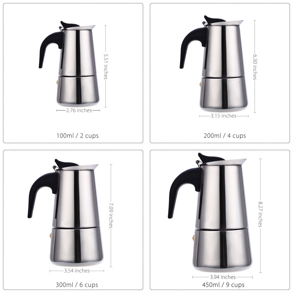 Kaffeekanne Mokka Perkolator Stilvoll Für Herd 1