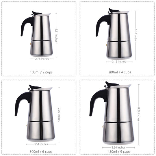 Kaffeekanne Mokka Perkolator Stilvoll Für Herd 1