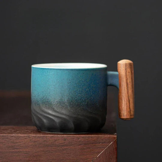 Kaffeetasse für Espresso und Tee mit Holzgriff 5