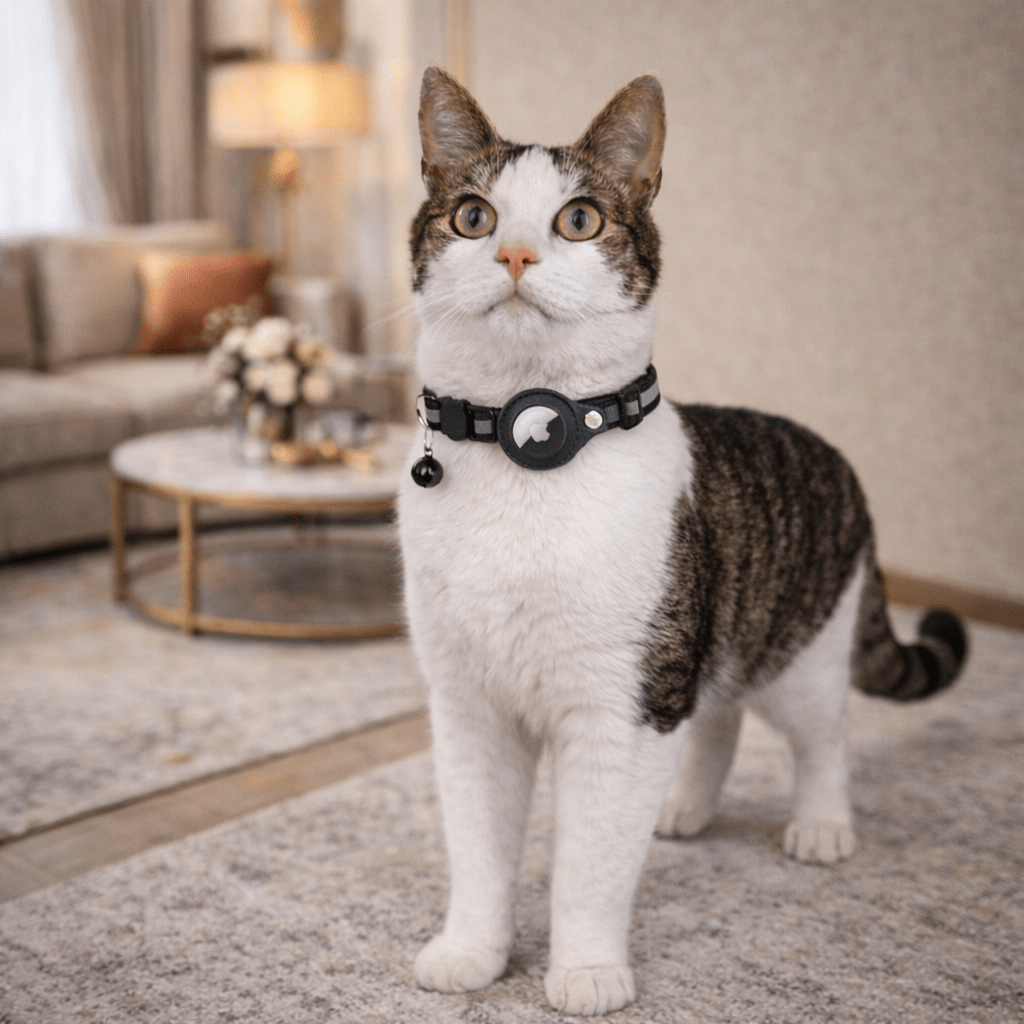 Katzen GPS Tracker Halsband mit reflektierenden Elementen 0