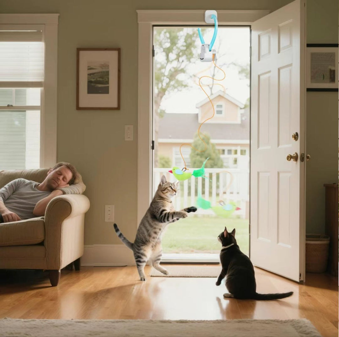 Katzen Spielzeug Fliegendes Vogelspielzeug für aktive Katzen 1