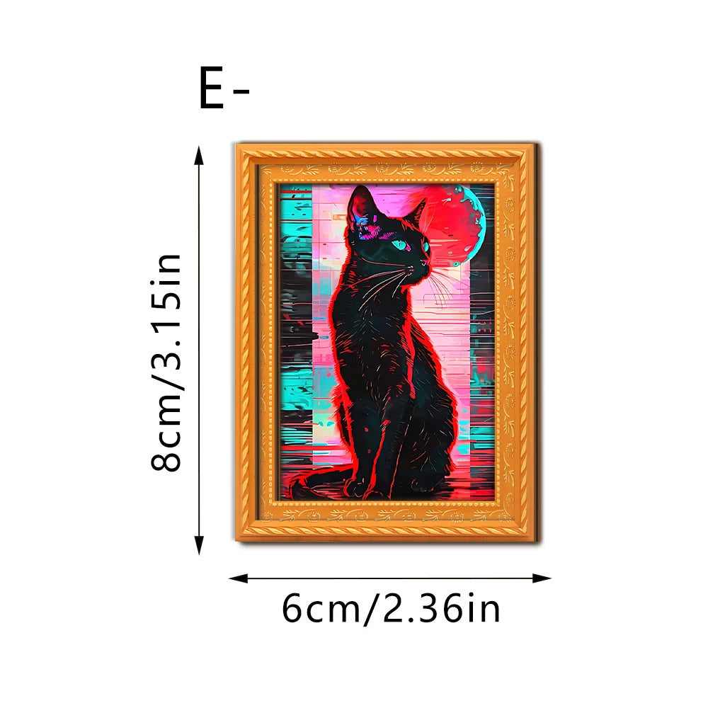 Katzenkunstwerk Futuristisches Design Dekoration für Wohnräume 14