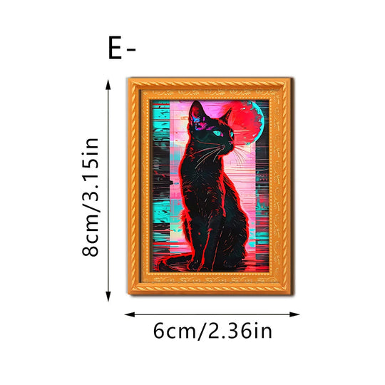 Katzenkunstwerk Futuristisches Design Dekoration für Wohnräume 14