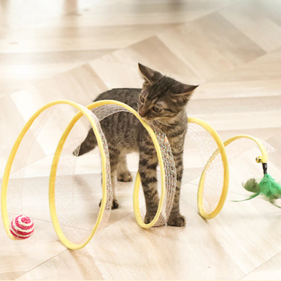 Katzenspielzeug Tunnel Spiralförmig für Aktives Spielen 1