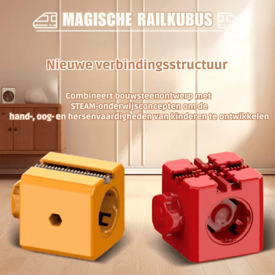 Kinder 3D Eisenbahnbausatz mit Wiederaufladbarer Lokomotive Modularer Bausatz für Kreatives Spielen 6