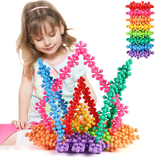 Kinder Bausteine Schneeflocken Kreativspielzeug für Kreatives Spiel und Motorikförderung 0