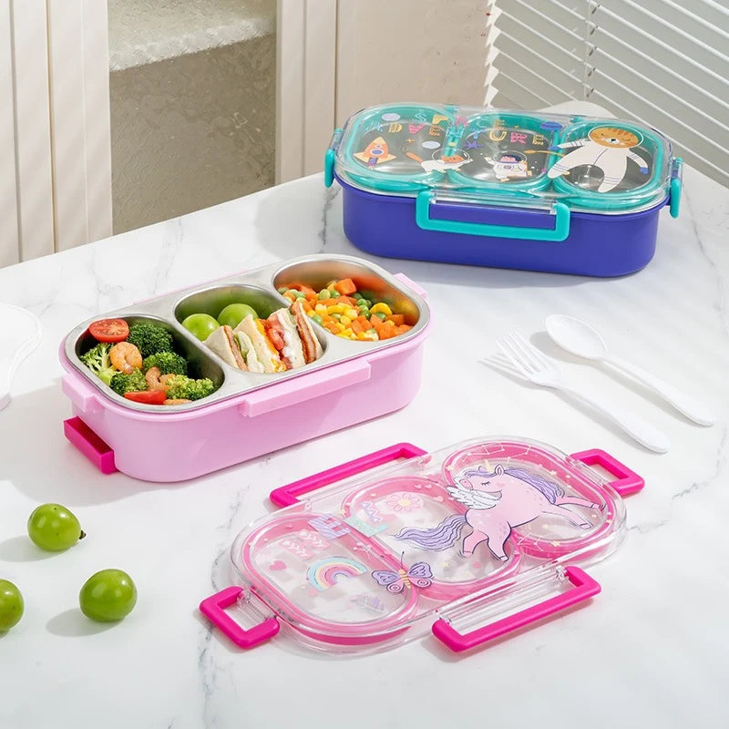 Kinder Bento-Lunchbox Weltraum-Design mit Fächern 1