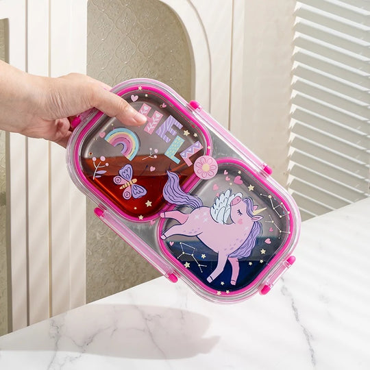 Kinder Bento-Lunchbox Weltraum-Design mit Fächern 3