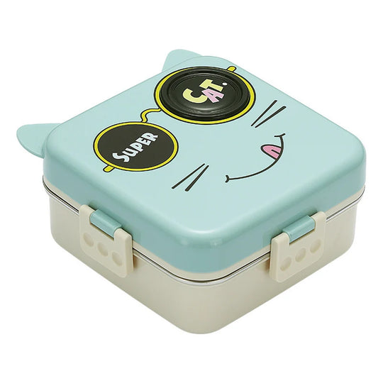 Kinder Bento-Lunchbox mit Elefantenmotiv und Fächern 4