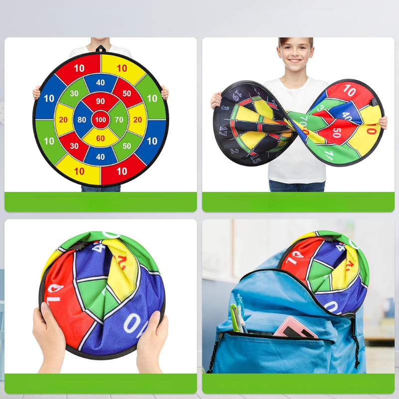 Kinder Dartboard Doppelseitig Interaktiv für Spielspaß und Motorikförderung 3