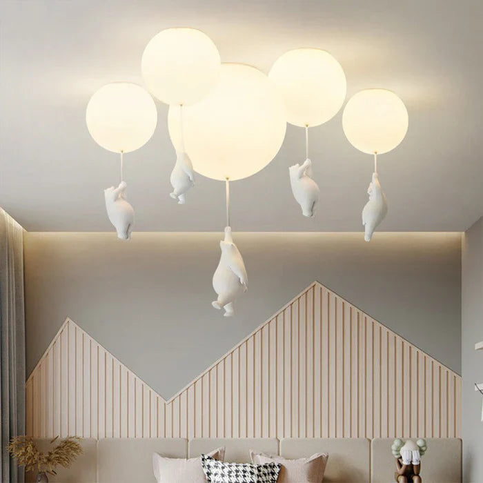 Kinder Deckenlampe Bär und Ballon LED Deckenleuchte für fröhliche Atmosphäre 4