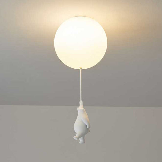 Kinder Deckenleuchte Bär und Ballon LED Pendelleuchte für Spielzimmer 0