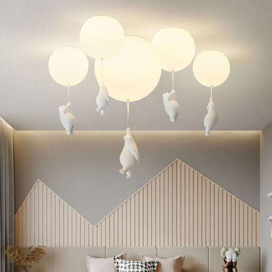 Kinder Deckenleuchte Bär und Ballon LED Pendelleuchte für Spielzimmer 3