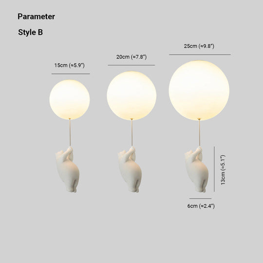 Kinder Deckenleuchte Bär und Ballon LED Pendelleuchte für Spielzimmer 5